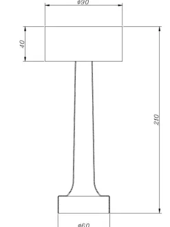 Lampa stołowa TAVOLO A LED dotykowa złota 21 cm