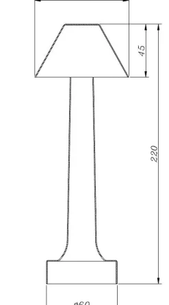 Lampa stołowa TAVOLO B LED dotykowa srebrna 22 cm