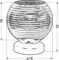 Lampa stołowa Trio 1 1x60W E27 chrom