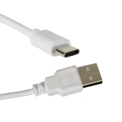 Lampa stołowa USB biała