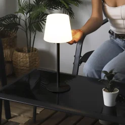 Lampa stołowa USB czarna