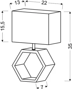 Lampa stołowa Vidal lampka ceramiczna  1x40W E27 beżowy