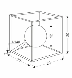 Lampa Stołowa Weert 200 czarny, złoty