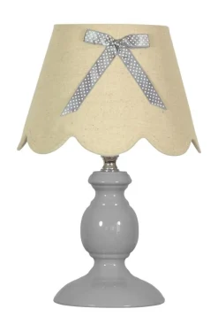 Lampa stołowa Whilma lampka 1x40W E14  szary