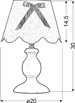 Lampa stołowa Whilma lampka 1x40W E14  szary