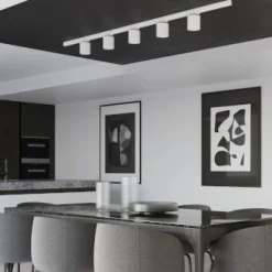 Lampa sufitowa, 5 punktowa, system szynowy 3 fazowy, ORBIS biała