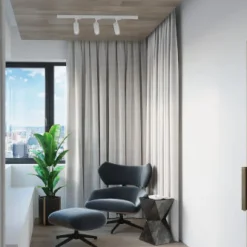 Lampa sufitowa, 3 punktowa, system szynowy 3 fazowy, DIREZIONE biała