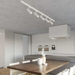Lampa sufitowa, 5 punktowa, system szynowy 3 fazowy, DIREZIONE biała