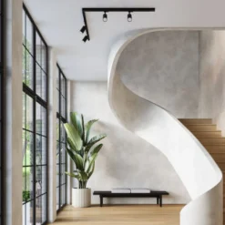 Lampa sufitowa, 4 punktowa, system szynowy 3 fazowy, RING czarna