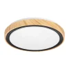 Lampa sufitowa Aflo plafon z efektem drewna+czarny 24W LED 3000/4000/6000K 38cm
