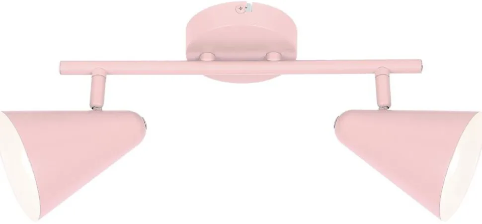 Lampa sufitowa Amor listwa 2x40W E14 jasny róż
