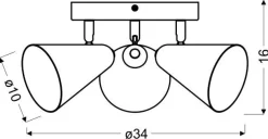 Lampa sufitowa Amor plafon 3x40W E14  jasny róż