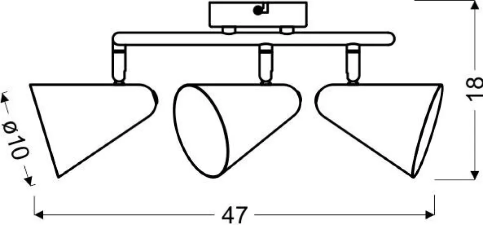 Lampa sufitowa Amor spirala 3x40W E14 szary mat