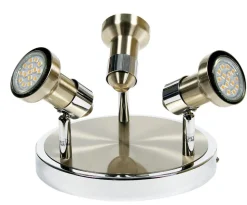 Lampa sufitowa Arkon plafon 3x50W GU10  sat nikiel+chrom bez żarówek