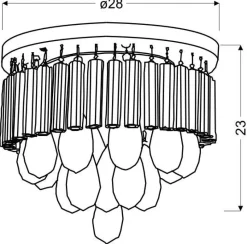 Lampa sufitowa Atella plafon 12W LED chrom