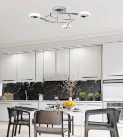 Lampa sufitowa Aurelion plafon 3x4W LED chrom 3000K