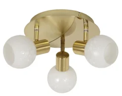 Lampa sufitowa Avila plafon 3x40W E14  mosiądz