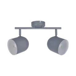 Lampa sufitowa Azuro listwa 2x40W E27  szary mat
