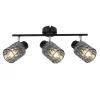 Lampa sufitowa Bill listwa czarny 3x40W  E27 klosz dymiony
