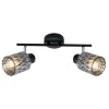 Lampa sufitowa Bill listwa czarny 2x40W  E27 klosz dymiony