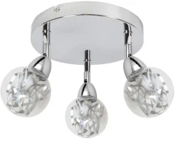 Lampa sufitowa Bolo plafon 3x6W LED smd  główka okrągła 1e z przegubem klosz wymienny kd system
