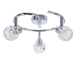 Lampa sufitowa Bombola spirala 3x40W G9 chrom bez żarówek