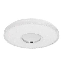 Lampa sufitowa BUBBLES plafon 38cm 24W LED 4000K klosz biały+chromowy