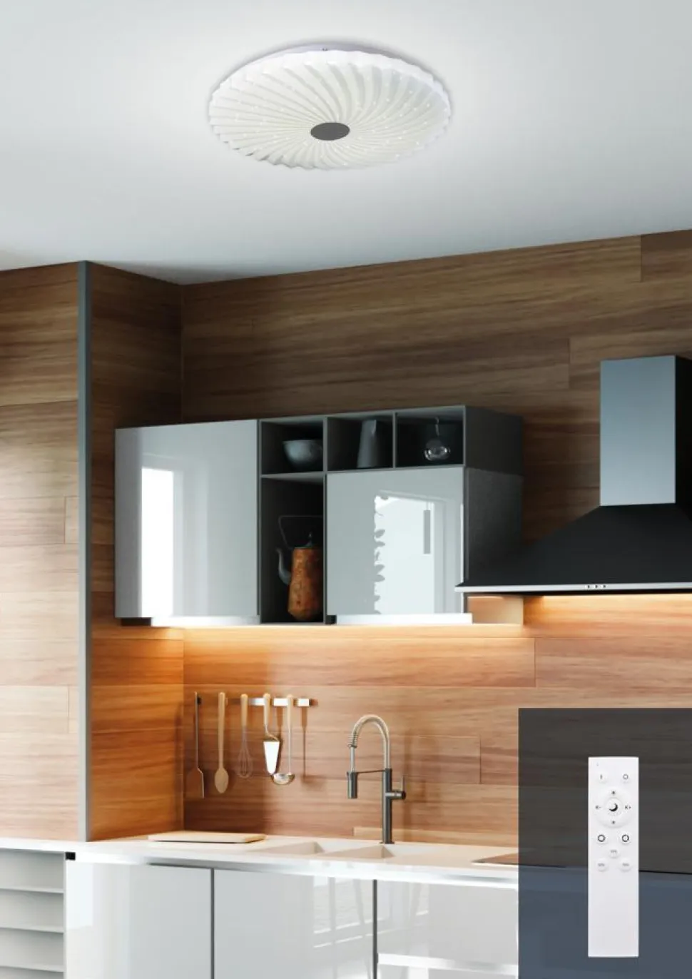 Lampa sufitowa Calipso plafon 24W LED 38,5 cm zmienna barwa i jasność z pilotem