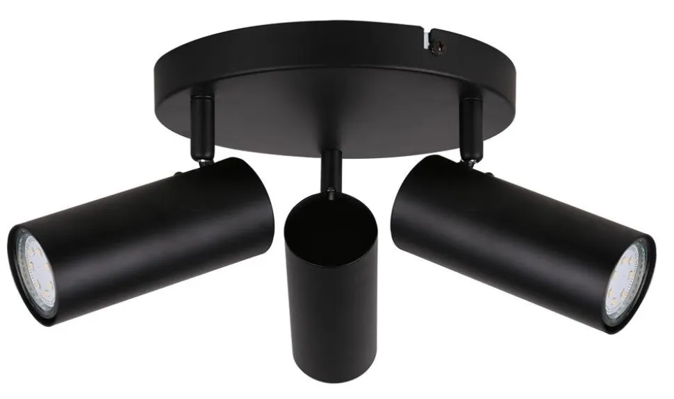Lampa sufitowa Colly czarny 3x15W GU10 klosz czarny