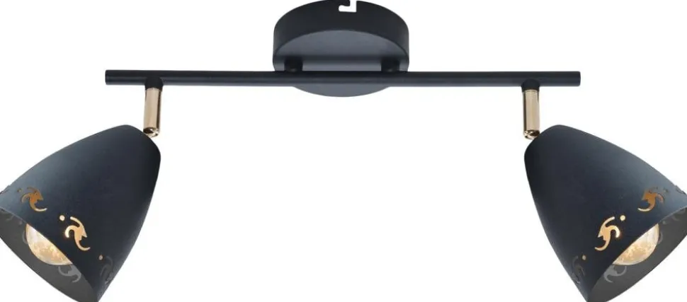 Lampa sufitowa Coty listwa 2x40W E14 czarny