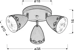 Lampa sufitowa Coty plafon 3x40W E14 biały mat