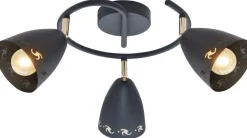 Lampa sufitowa Coty spirala 3x40W E14 czarny