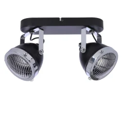 Lampa sufitowa Crazy listwa czarny 2x15W  GU10 klosz bezbarwny