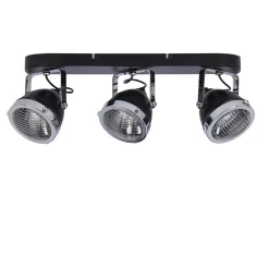 Lampa sufitowa Crazy listwa czarny 3x15W  GU10 klosz bezbarwny
