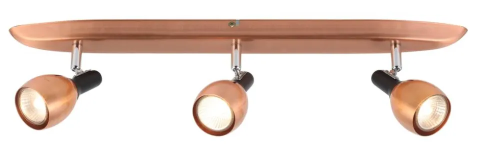 Lampa sufitowa Cross listwa 3x50W GU10 miedziany