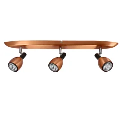 Lampa sufitowa Cross listwa 3x50W GU10 miedziany