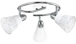 Lampa sufitowa Discovery spirala 3x40W E14 chrom/biały