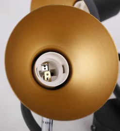 Lampa sufitowa Diso spirala 3x40W E27  czarny+zloto