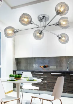 Lampa sufitowa Dixy 6x40W E14 chrom