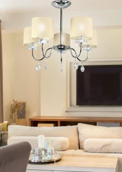 Lampa sufitowa Estera 5x40W E14 chrom