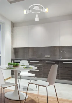 Lampa sufitowa Fido spirala 3x40W E14  biały+chrom