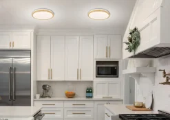 Lampa sufitowa Gandava plafon 18W LED  29cm biało drewniany 4000K