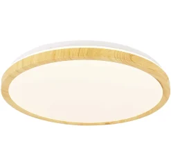 Lampa sufitowa Gandava plafon 36W LED  48cm biało drewniany 4000K