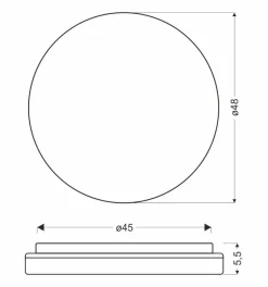 Lampa sufitowa Gandava plafon 36W LED  48cm biało drewniany 4000K