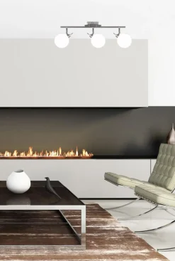 Lampa sufitowa Ghost lampa sufitowa  satynowy 3x40W G9 klosz biały