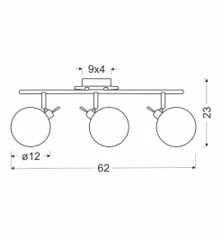Lampa sufitowa Ghost lampa sufitowa  satynowy 3x40W G9 klosz biały