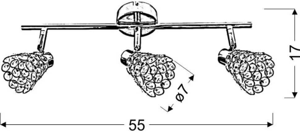 Lampa sufitowa Glossy listwa 3x40W G9 chrom