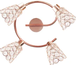 Lampa sufitowa Glossy spirala 4x40W G9  różowe złoto