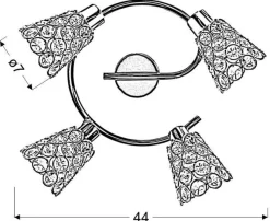Lampa sufitowa Glossy spirala 4x40W G9  różowe złoto