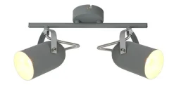 Lampa sufitowa Gray listwa 2x40W E14 szary
